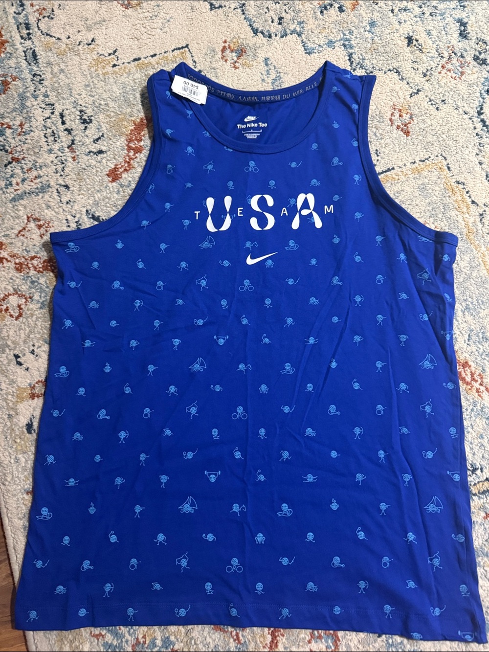 Nike Royal Blue USA Graphic Tank